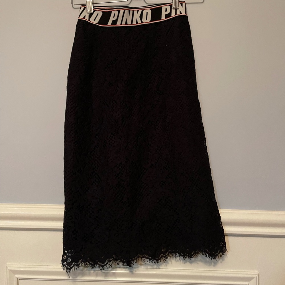 Pinko lace midi skirt